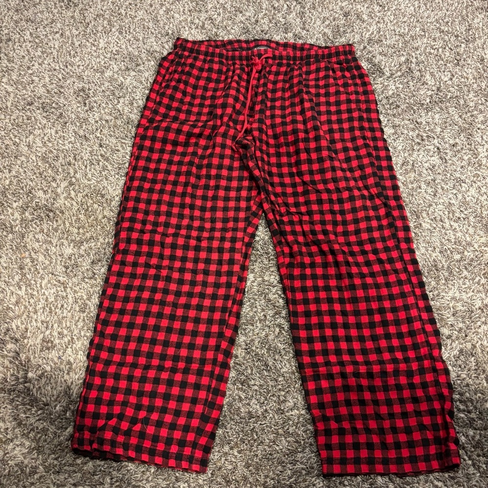 Natural Reflections Red and Black Plaid Pants
